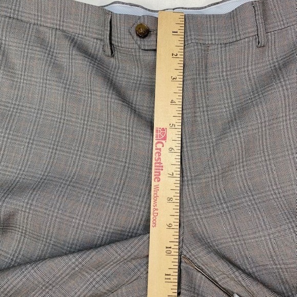 Ralph Lauren Slim Fit Plaid Dress Pants Men's 34Wx29L Polyester Viscose Elastane - Picture 5 of 7